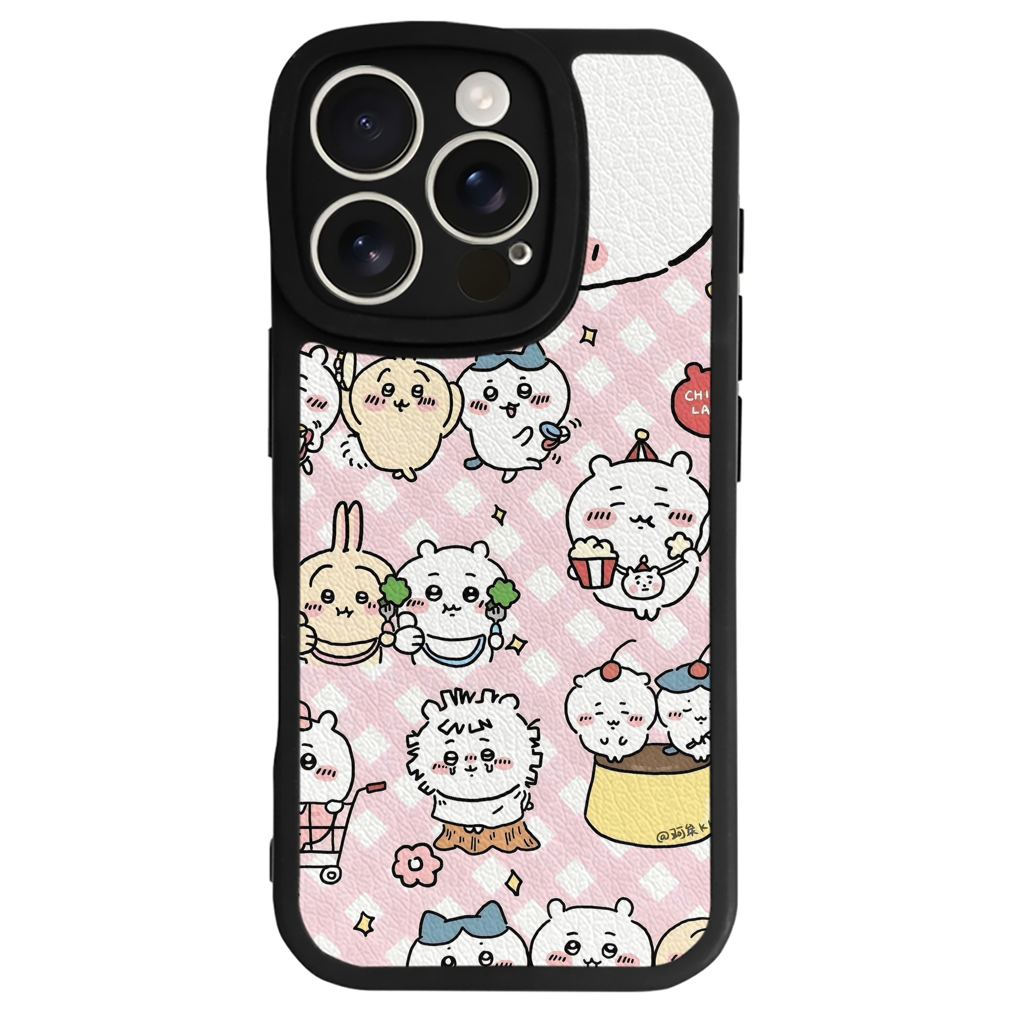 （画像用） ちいかわ Chii-kawa 【iPhone 16シリーズ対応】シリコンスマホケース（レザー調） 材質：シリコン